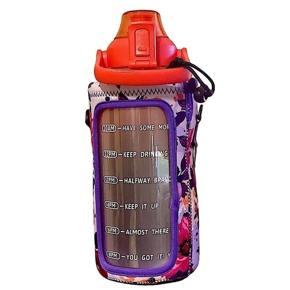 Motivational Water Bottle Zip Phone Holder, key holder Neoprene Wrap  Handle NWT - Picture 7 of 8